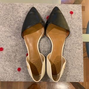 Tory Burch “Viv” Two-tone d’Orsay Pointed Flats- 7